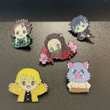 Demon Slayer anime alloy brooch pins