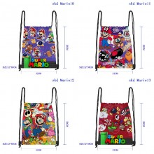 Super Mario anime drawstring backpack bags