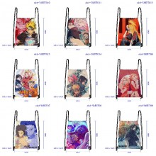 Naruto anime drawstring backpack bags