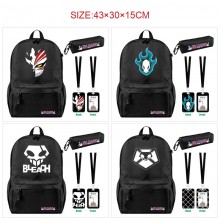 Bleach anime nylon backpack bag pencil cards case ...