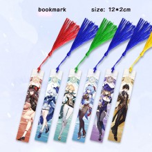 Genshin Impact game two-sided metal bookmarks