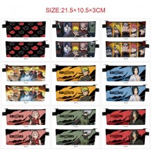 Naruto anime PU zipper pen case pencil bag