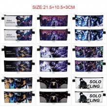 Solo Leveling anime PU zipper pen case pencil bag