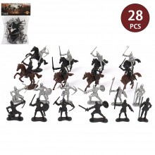 Medieval Warriors Soldiers and warhorses figures s...