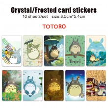 Totoro anime crystal frosted card skin stickers(10...