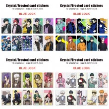 Blue Lock anime crystal frosted card skin stickers...