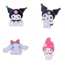 Sanrio Melody Cinnamoroll Kuromi anime alloy brooch pins