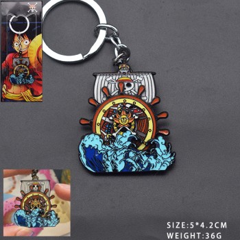 One piece anime movable key chain/necklace