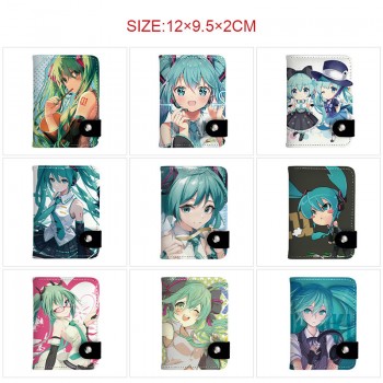 Hatsune Miku anime snap wallet buckle purse