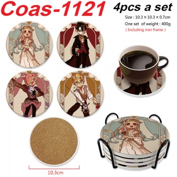 Toilet-bound Hanako-kun anime coasters coffee cup mats pads(4pcs a set)