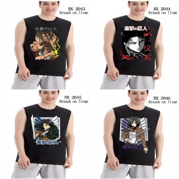 Attack on Titan anime cotton sleeveless vest t-shirts