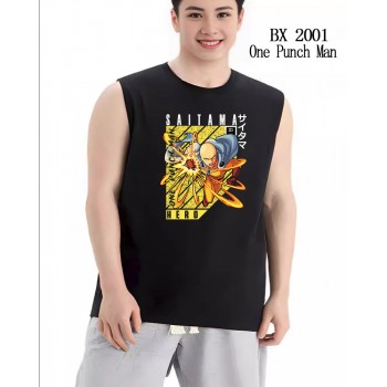 One Punch Man anime cotton sleeveless vest t-shirts