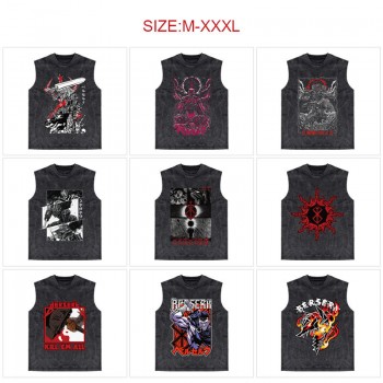 Berserk anime 250g cotton direct injection sleeveless vest t-shirts