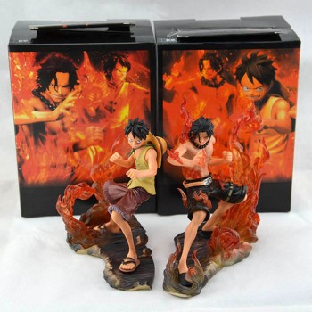 One Piece Monkey D Luffy and ACE anime figures(2pcs a set)