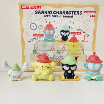 Sanrio Cinnamoroll Pompom Purin Hangyodon anime figures(4pcs a set)