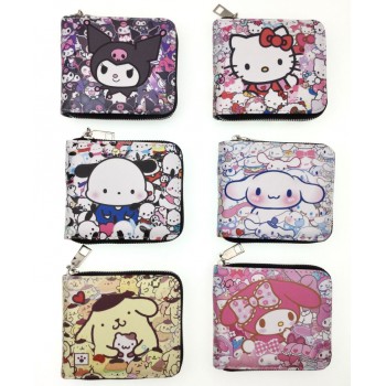 Sanrio Melody kitty Cinnamoroll Kuromi Pochacco anime zipper wallet purse