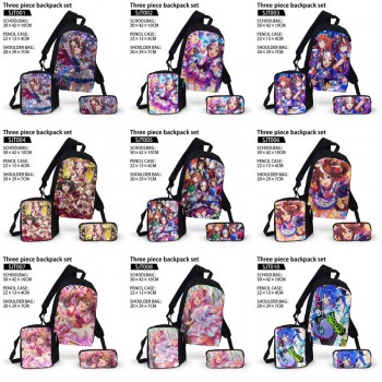 Pretty Derby anime three piece backpack bags set