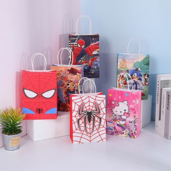 Super Hero Iron Spider Super Man Batman paper gifts bags(price for 24pcs)