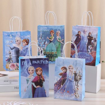 Frozen Elsa Anna anime paper gifts bags(price for 24pcs)