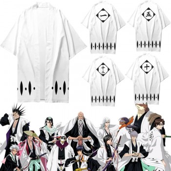 Bleach Gotei 13 Captain Long Cape Cloak Robe Cosplay Costume