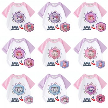 Sanrio Melody Cinnamoroll Kuromi anime cotton t-Shirt transform pattern