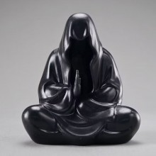 Mysterious Man in Black sitting in meditation anime figure