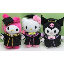 12inches Sanrio Melody kitty Kuromi anime bachelor gown plush doll 30cm