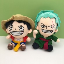 8inches One Piece Luffy and Zoro anime plush dolls set(2pcs a set)