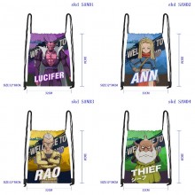 SAND LAND game drawstring backpack bags