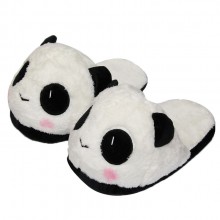 Panda anime plush shoes slippers a pair 28cm