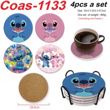 Stitch anime coasters coffee cup mats pads(4pcs a ...