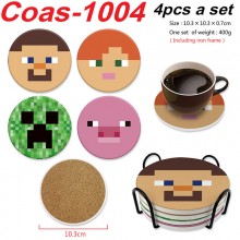 Minecraft game coasters coffee cup mats pads(4pcs ...