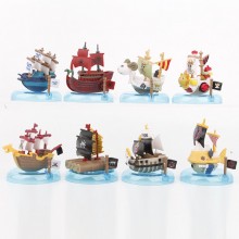 One Piece boats ships anime figures set(8pcs a set...