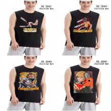 Chainsaw Man anime cotton sleeveless vest t-shirts