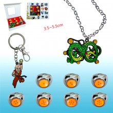 Dragon Ball anime alloy rings+key chain necklace a...