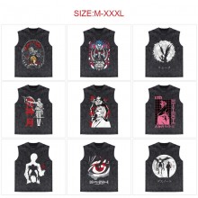 Death Note anime 250g cotton direct injection sleeveless vest t-shirts