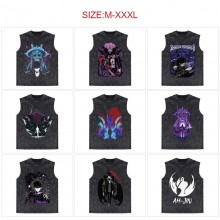 Solo Leveling anime 250g cotton direct injection sleeveless vest t-shirts