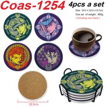 JoJo's Bizarre Adventure anime coasters coffee cup mats pads(4pcs a set)