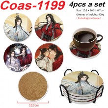 Heaven Official's Blessing anime coasters coffee cup mats pads(4pcs a set)