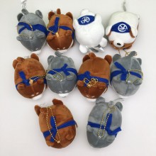 4inches Shiba Inu Corgi plush dolls set 10CM(10pcs a set)