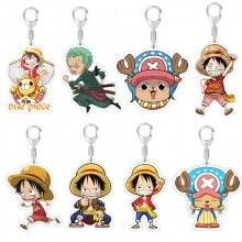 One Piece anime acrylic key chains