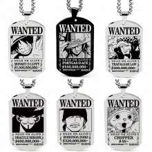 One Piece Luffy Chopper Sanji Zoro Law anime two-sided necklace