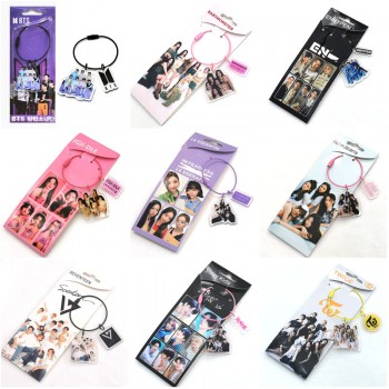 BTS TWICE StrayKids SEVENTEEN NewJeans star acrylic key chain