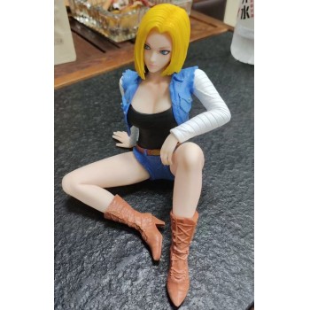 Dragon Ball Android 18 sitting anime figure