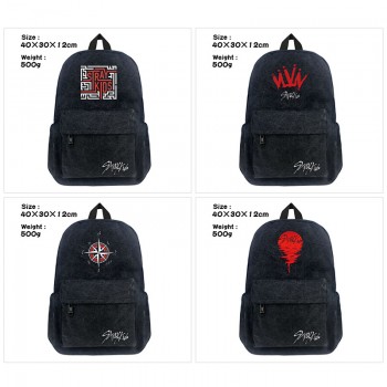 Straykids star canvas backpack bags