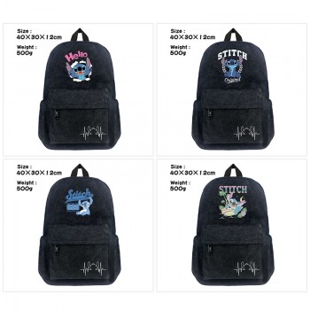 Stitch anime canvas backpack bags