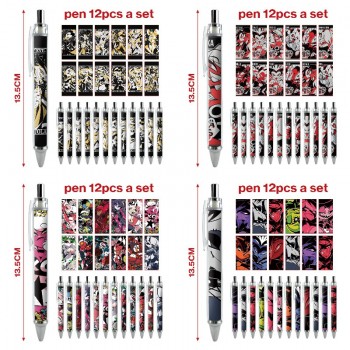 Hazbin Hotel anime ballpoint pen ball pens(12pcs a set)