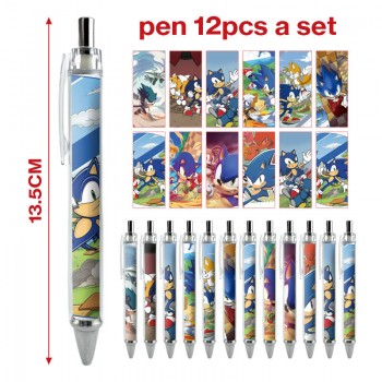 Sonic the Hedgehog anime ballpoint pen ball pens(12pcs a set)