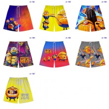 Despicable Me 4 anime beach shorts pants