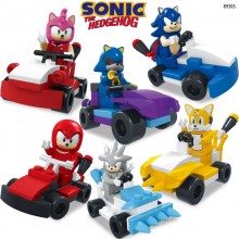 Sonic the Hedgehog Assembly Building Blocks Car Model Figure(6pcs a set)